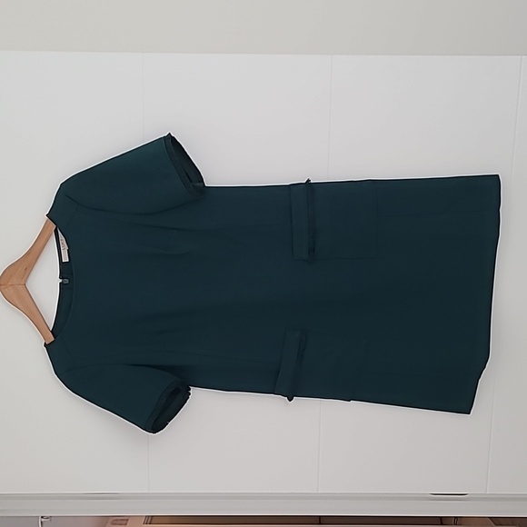 LOFT Dresses & Skirts - LOFT Pine Green Shift Dress w Fringe Detail